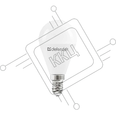 Лампочка светодиодная Defender P45-12W-840-E14 шар, 4000 К, нейтральный белый, 1 шт.