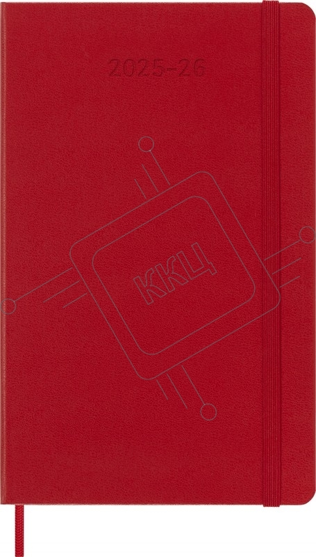Еженедельник Moleskine ACADEMIC WKNT Large 130х210мм датир.18мес 208стр. красный