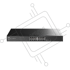 Коммутатор CUDY GS1016ES2, 16×1 Гбит/с + 2×1 Гбит/с SFP, настраиваемый