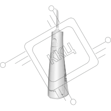Ирригатор Waterpik WF-21 белый, от аккумулятора, 210 мл, 2 режима