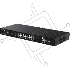 Коммутатор IP-COM G1120P-16-150W, 16×1 Гбит/с PoE + 2×1 Гбит/с + 2×1 Гбит/с SFP, неуправляемый