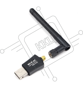 Сетевой адаптер WiFi+Bluetooth Gembird WNP-UA-019, двухдиапазонный с антенной, 600Мбит, USB, 802.11b/a/g/n/a