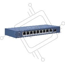 Коммутатор Hikvision DS-3E0510P-E, 8×1 Гбит/с PoE+ + 1×1 Гбит/с + 1×1 Гбит/с SFP, неуправляемый