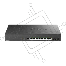 Коммутатор D-Link DMS-1250-10SP/A1A/6KV, 8×2,5 Гбит/с PoE+ + 2×10 Гбит/с SFP+, управляемый