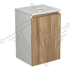 Тумба Bau Dream Blackwood 35 с ящиком, графит, раковина BAU Mini 37х23, выпуск клик клак, белый