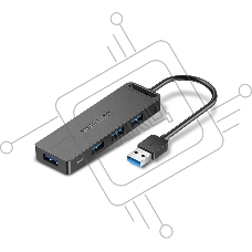 USB-концентратор Vention CHLBF, USB 3.0, USB 4 порта, USB