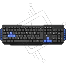 Клавиатура Oklick 750G FROST WAR проводная, USB, черный/синий