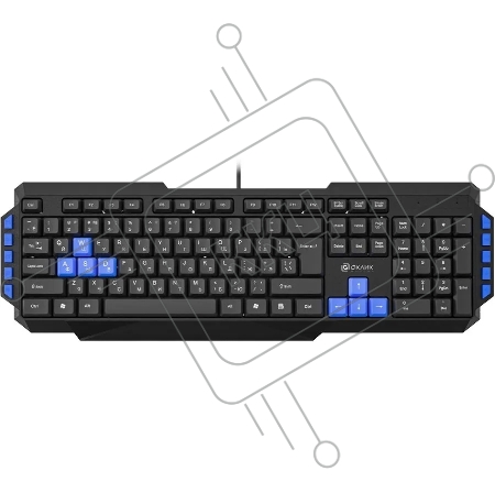 Клавиатура Oklick 750G черный/синий USB Multimedia Gamer