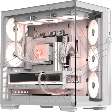Компьютерный корпус Formula V Line Crystal Z7 PA White, ATX, TYPE-C*1, USB3.0*1, Front+Side Glass, SIDE 3x PERFORMANCE ARGB, REAR 2x PERFORMANCE ARGB