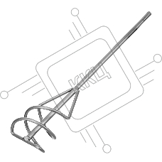 Миксер Сибртех для строительных смесей, 80х400 мм, хвостовик SDS plus