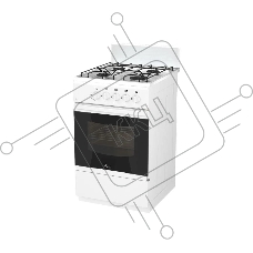Газовая плита Flama RG 24011 W белый, конфорок 4 шт, духовка 50 л, 50 см x 85 см x 60 см