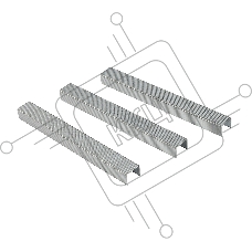 Скоба PNS 80/10S для пневмостеплера ASG 180, обивочная, тип 80 (21GA), длина 10, ширина 12,8 мм, сечение 0,65 x 0,95 мм, сталь, 5000 штук