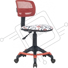 Кресло детское Бюрократ CH-299-F TW-35N красный сиденье мультиколор красные губы сетка/ткань крестов. пластик подст.для ног Кресло детское Бюрократ CH-299-F TW-35N красный сиденье мультиколор красные губы сетка/ткань крестов. пластик подст.для ног