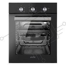 Электрический духовой шкаф Simfer B4EB16016, встраиваемый, черный