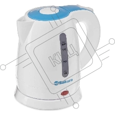 Чайник электрический Sakura SA-2342BL 1L белый/голубой