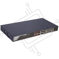 Коммутатор HiWatch SWT-1326P, 24×100 Мбит/с PoE + 2×1 Гбит/с Combo (RJ45/SFP), управляемый