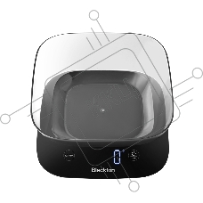 Кухонные весы Blackton Bt KS116 Black, сенсорное управление, LED-дисплей, 4 высокочувствительных датчика, выбор единиц измерения - грамм, фунт, унция, миллилитр, интервал измерения 1 г, максимальный вес 10 кг, функция вычета веса тары, индикация перегрузки, индикатор замены батарейки, автоматическое и ручное отключение, автообнуление, материал корпусаластик, нескользящие ножки, источник питания 3 х AAA, номинальное напряжение 4.5 В