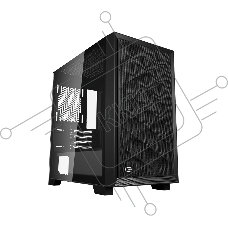Корпус без блока питания PCCooler C3D310 BK, Mesh Mid Tower, Black, TG, 0.6 SPCC, no fans mATX, mITX 165/350/200mm 3x2.5