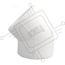 Угольник 75 мм 45 град., полипропиленовый PPR, белый 10107075 Valfex