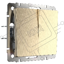 Выключатель двухклавишный проходной WERKEL (шампань рифленый) W1122010