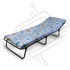 Раскладушка мягкая Стандарт М 195х65х55 см