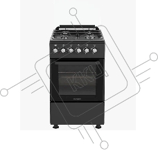 Плита комбинированная NORDEN FF5405GAZD Черный матовый