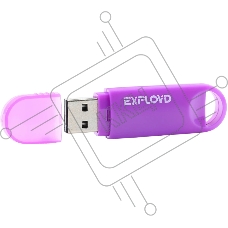 Флешка USB Exployd 570 (EX-16Gb-570-Purple), 16Gb, USB 2.0, R/W 15/8, пурпурный