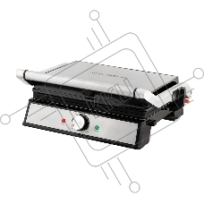 Электрический пресс-гриль ENDEVER Grillmaster-221, серебристый/черный, 2300 Вт, терморегулятор, размер пов-ти 29x23 см