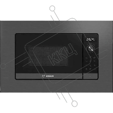 Микроволновая печь встраиваемая Bosch BEL623MD3 серый/черный, 20 л, 800 Вт, переключатели - поворотный механизм/сенсор