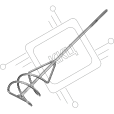 Миксер Сибртех для строительных смесей, 80х9х400 мм, шестигранный хвостовик