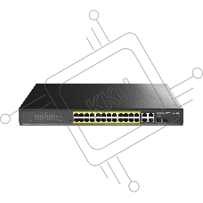 Коммутатор CUDY GS1028EPS2, 24×1 Гбит/с PoE+ + 2×1 Гбит/с + 2×1 Гбит/с SFP (Combo), настраиваемый