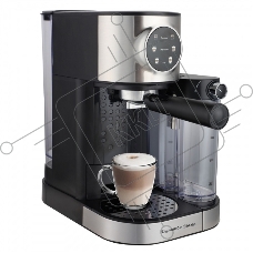 Кофеварка рожковая Zigmund & Shtain ZCM-890 черный/стальной, исп. кофе - молотый, 1.2 л, 1600 Вт, 15 Бар.