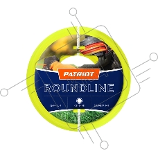 Леска для триммеров PATRIOT Roundline D 2,0мм L 15м  круглая, желтая 200-15-1