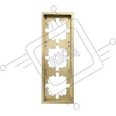Рамка 3-мест. горизонт. ZIMA зол. LEZARD 704-3600-148