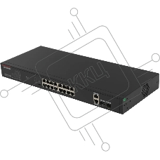 Коммутатор IP-COM G1120P-16-250W, 16×1 Гбит/с PoE + 2×1 Гбит/с + 2×1 Гбит/с SFP, неуправляемый