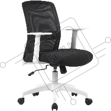 Кресло компьютерное Cactus CS-WMC333-BK черный, сиденье черный, сетка/ткань, низк.спин. крестов. пластик, пластик белый Кресло компьютерное Cactus CS-WMC333-BK черный, сиденье черный, сетка/ткань, низк.спин. крестов. пластик, пластик белый