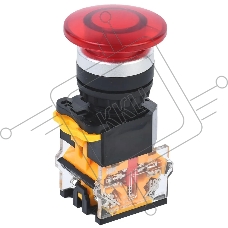 Кнопка IEK D8-11M Грибок d=22мм 1з+1р красная