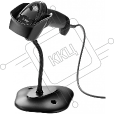Сканер штрих-кода ручной Zebra DS2208 с подставкой, 2D имидж, проводной, 762 мм/сек, USB, чёрный