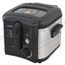 Фритюрница ENDEVER Skyline FR-115 чёрный/металлик, 1800 Вт, 2.5 л, 0.6 кг, антипригарное покрытие