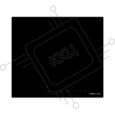 Индукционная варочная поверхность Kuppersberg ICI 603, 4 конфорки, стеклокерамика, 7200 Вт