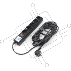 Сетевой фильтр Powercube SPG5-10M 10м (5 розеток) черный (коробка)