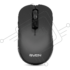 Мышь беспроводная SVEN RX-560SW черный, 1600 dpi, радиоканал, USB, кнопки - 6