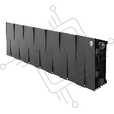 Радиатор биметаллический Royal Thermo PianoForte 200 чёрный- 14 секц.