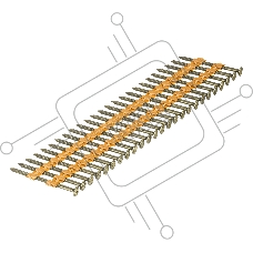 Гвозди Denzel для пнев. нейлера (крашен.), длина - 50 мм, диам. - 2,9 мм, 2000 шт.