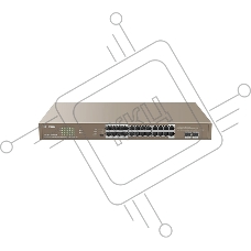 Коммутатор IP-COM G1126P-24-410W, 24×1 Гбит/с PoE+ + 2×1 Гбит/с SFP (Combo), неуправляемый