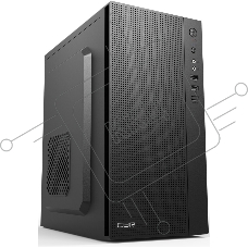 Компьютерный корпус CBR PCC-MATX-MX08-WPSU mATX Minitower MX08, без БП, 2*USB 2.0, HD Audio+Mic, Black