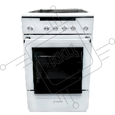 Плита электрическая De Luxe 506004.13ЭС белый, конфорок 4 электрических (стеклокерамика), духовка 60 л, 50 см x 87 см x 60 см