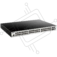 D-Link DGS-1510-52XMP/A2A PROJ Управляемый L2+ стекируемый коммутатор с 48 портами 10/100/1000Base-T и 4 портами 10Gbase-X SFP+ (48 портов PoE 802.3af/at, PoE-бюджет 370 Вт; 740 Вт с DPS-700)