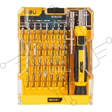 Набор прецизионных отвертокDeli DL1033D 33 предмета Материал Cr-V. Пластиковый кейс.