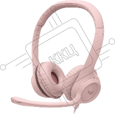 Гарнитура Logitech Stereo Headset H390 розовый, проводная, USB, регулятор громкости, шумоподавление микрофона